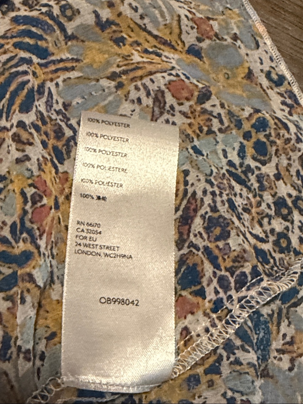 Free People Floral Tiered Maxi Dress in Beige, Blue and Mustard NWOT - Picture 9 of 9